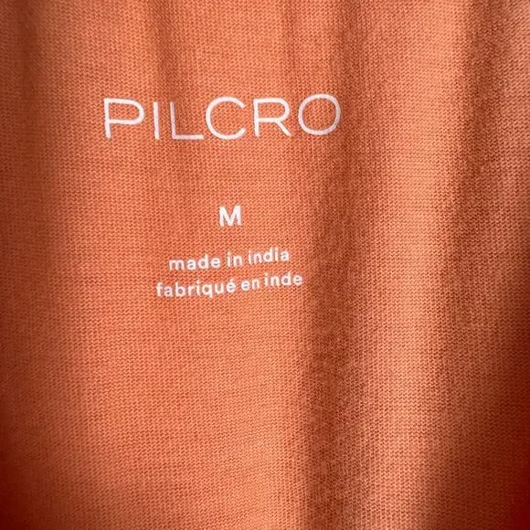 Pilcro Anthropologie Babydoll Top Women’s Sz M Flutter Orange Cotton Viscose - Picture 4 of 10